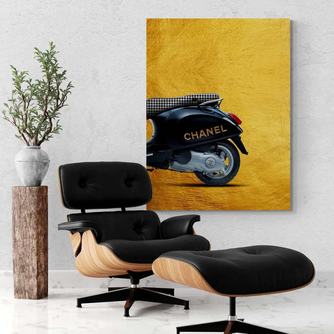 Vespa Chanel Tył | Plakat