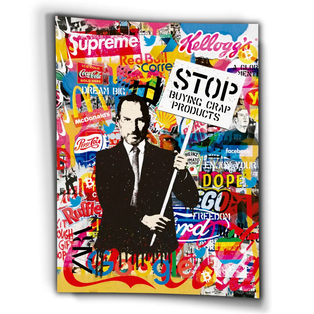 Steve Jobs: Stop Buying Crap Products | Plakat