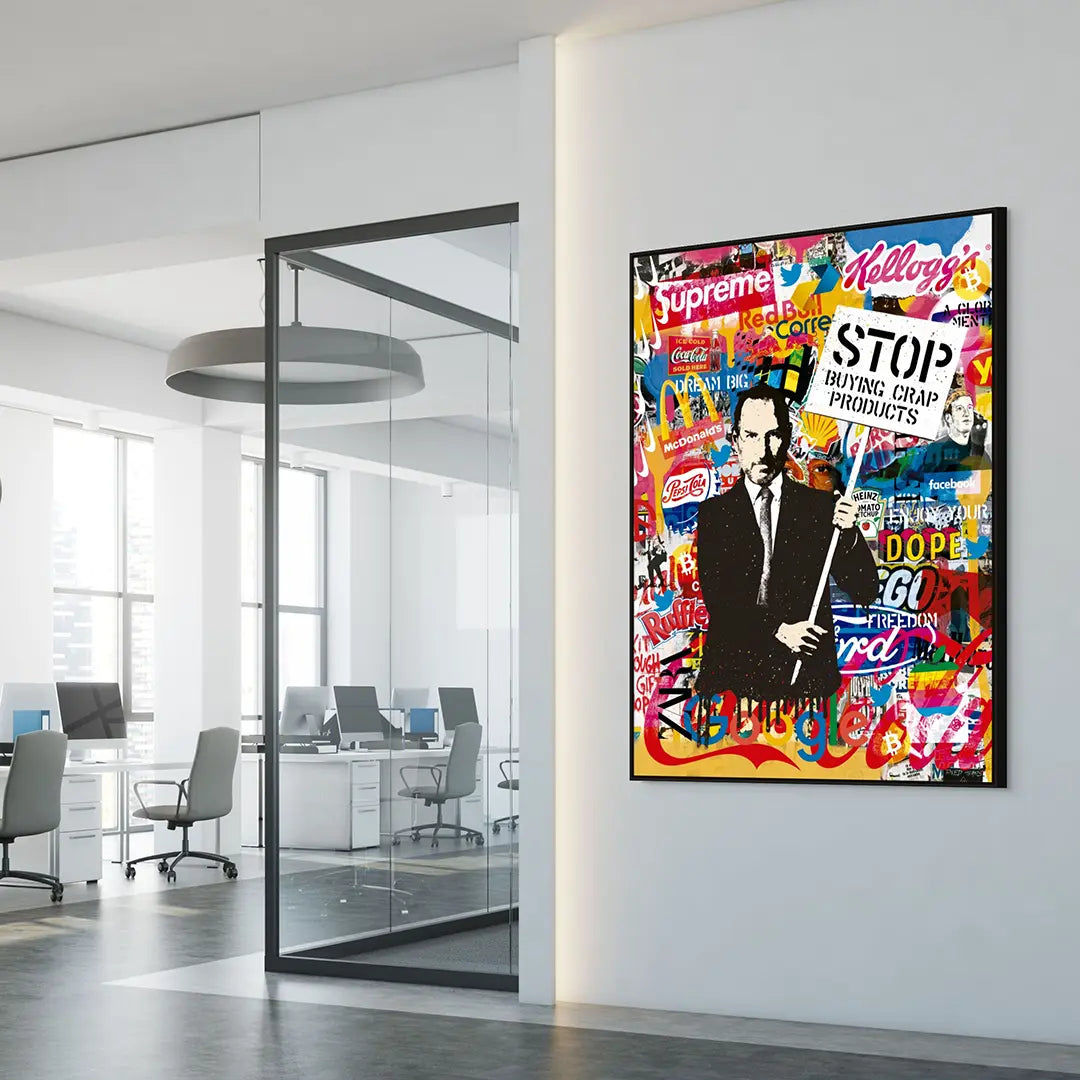 Steve Jobs: Stop Buying Crap Products | Plakat