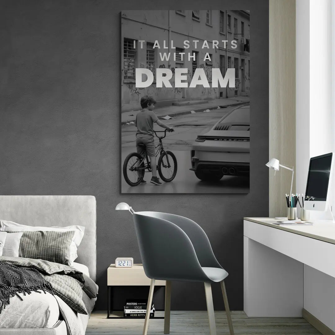 It All Starts With A Dream Porsche | Plakat